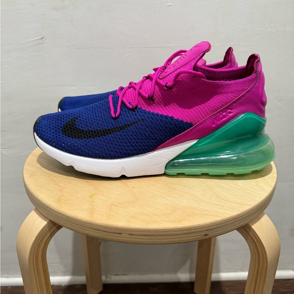 Nike Air Max 270 Flyknit Fuchsia Flash Men’s 11.5 - Picture 4 of 8